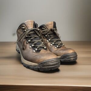Timberland Women's Boots 8 87637 Mid Ankle Brown Suede Hiking Trail Shoe